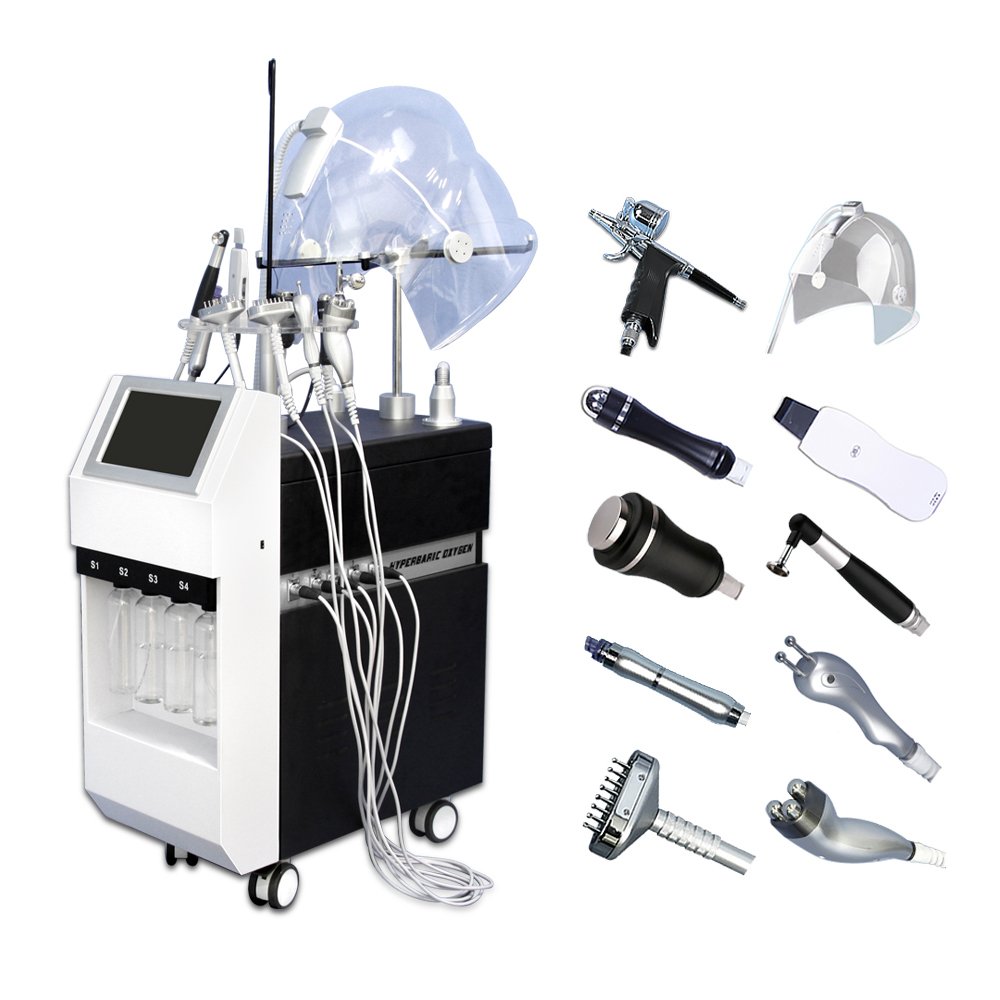 Professional Esthetician Equipment Multifunction 11 in 1 Hydra Water Oxygen Vacuum Rf Facial Personal Care Beauty Machine